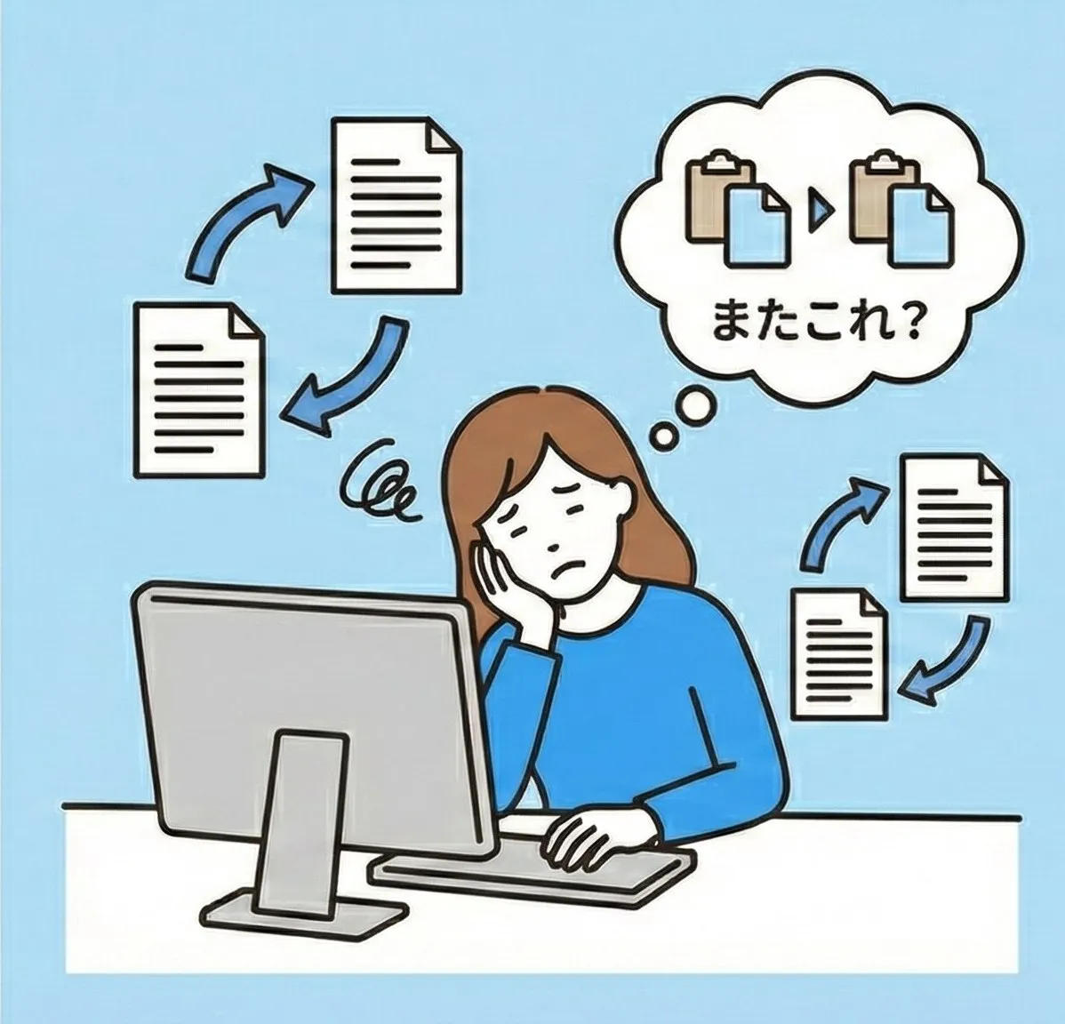 Illustration of repeated cleanup work